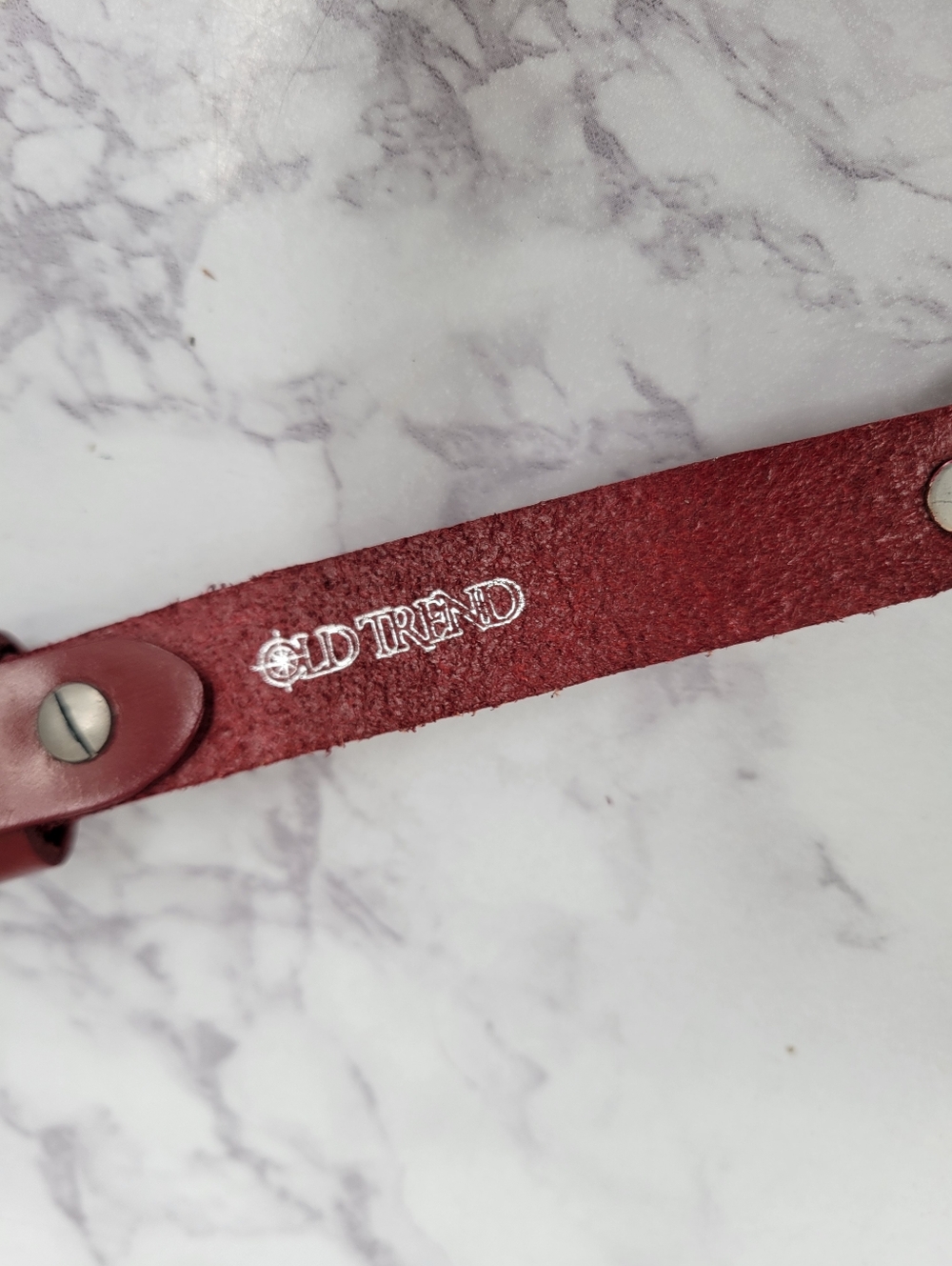 Old Trend Red Leather Faux Turquoise Concho Studded Belt Western - Picture 4 of 12